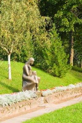 Statue of woman with child