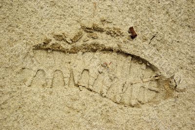 footprint on sand