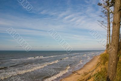 Steep bank at the sea