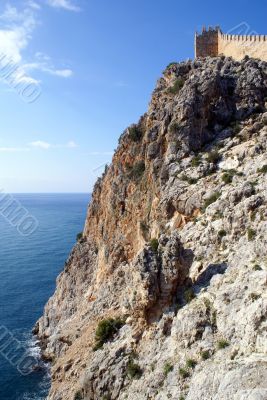 Steep rock and wall