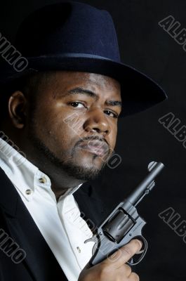 African American with a gun
