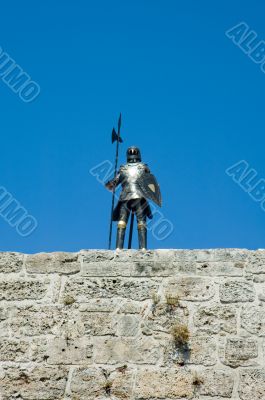Statue of armor of the Knights of St. John