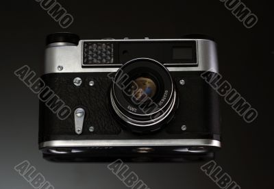 Old reflex photo camera