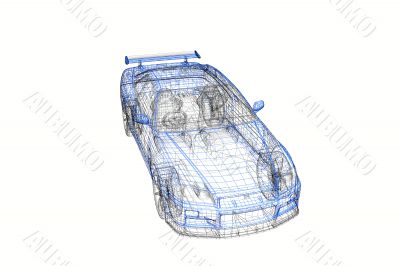 3d concept model of modern car project