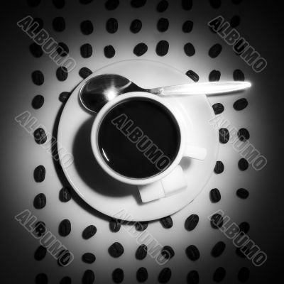 Coffe cup and square