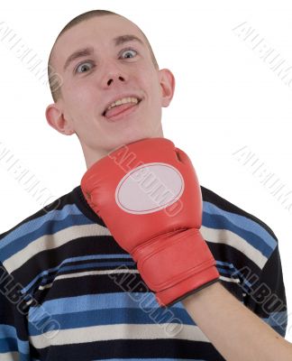 Man taking a punch