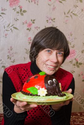 The lady and the ladybird