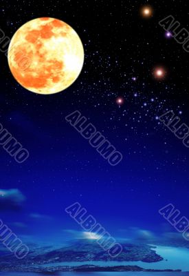 Moon in the night