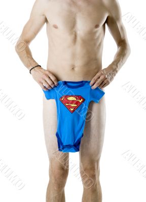 Super Man without clothes