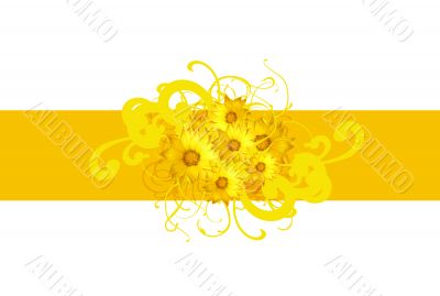 spring floral yellow background