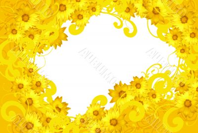 spring floral yellow background