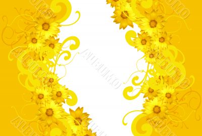 spring floral yellow background