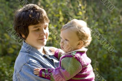 mother and child closeup