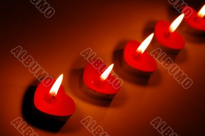 Small light candles