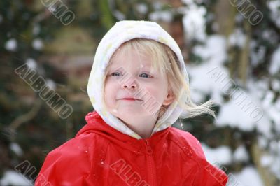 Child enjoying the snow
