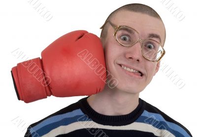 The man taking a punch