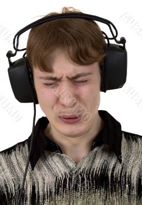 The young man in ear-phones