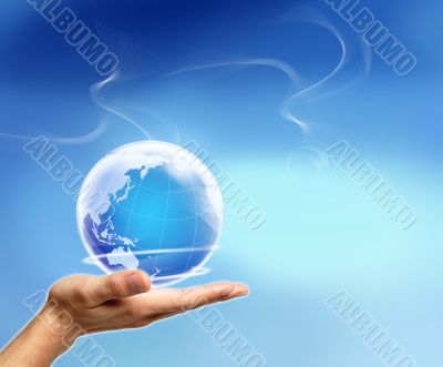 Hand and earth Hand and earth