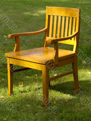 Old wood chair