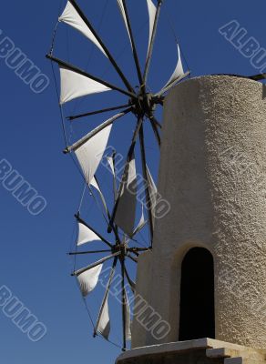 Greece traditional windmills