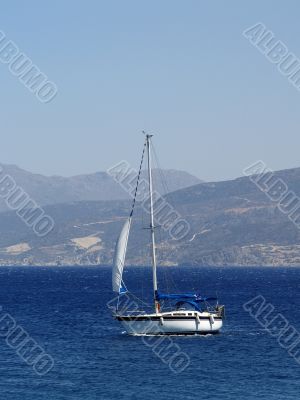 Sail boat on the sea