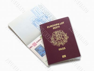 Russian visa and Estonian passport Russian visa and Estonian passport