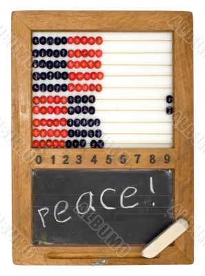 Children`s school board and abacus