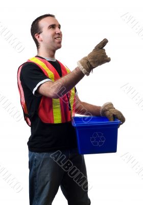 City Worker Pointing City Worker Pointing