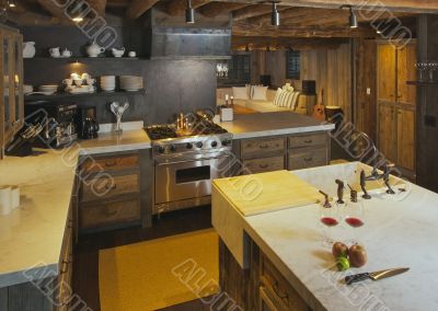 Rustic Cabin Kitchen