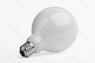 Huge light bulb isolated on white