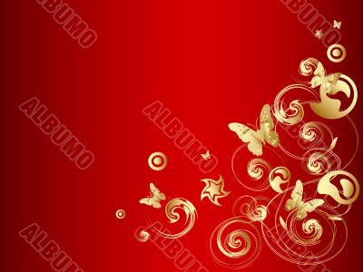 Gold Vector butterfly Gold Vector butterfly
