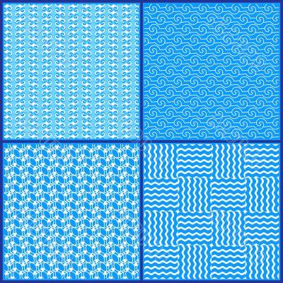 4 square pattern graphic blue