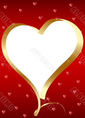 Golden heart-frame Golden heart-frame