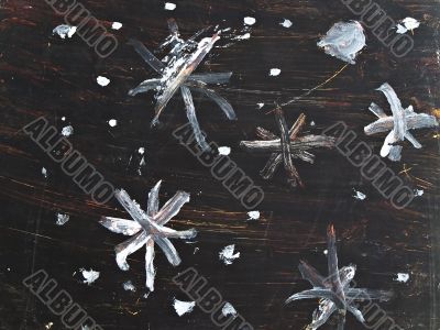 self painting grunge winter background