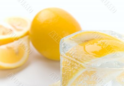 soda water and lemon