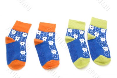 socks on white background