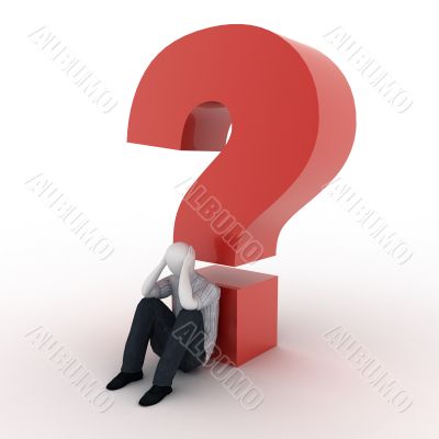3d human with question