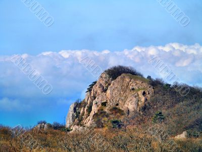 Clouds and mountains