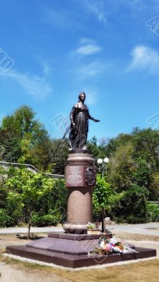 Monument to tsarina Ekaterina