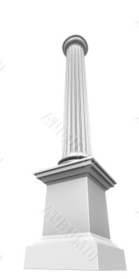 3d rendered illustration of a white column