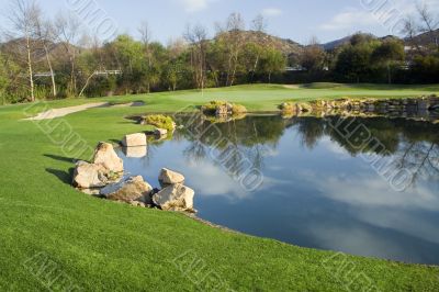 Golf Green and Lake