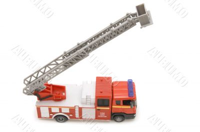 fire engine on white