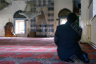 Sitting inside mosque Sitting inside mosque