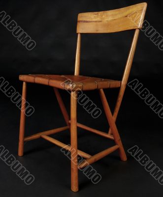 Wood and Leather Iconic Modern  Design Chair