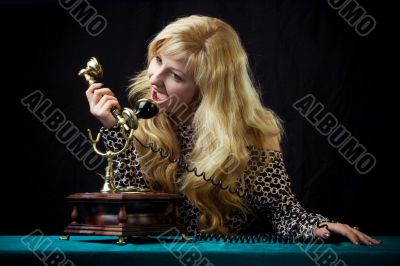 Lovely girl on telephone