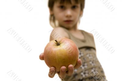 I give you this beautiful apple