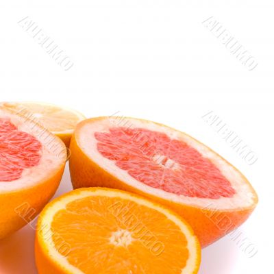 lemon, orange and grapefruit