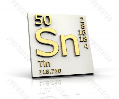 Tin form Periodic Table of Elements Tin form Periodic Table of Elements