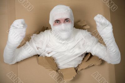 Man in costume mummy