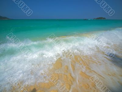 Boat on a tropical beach